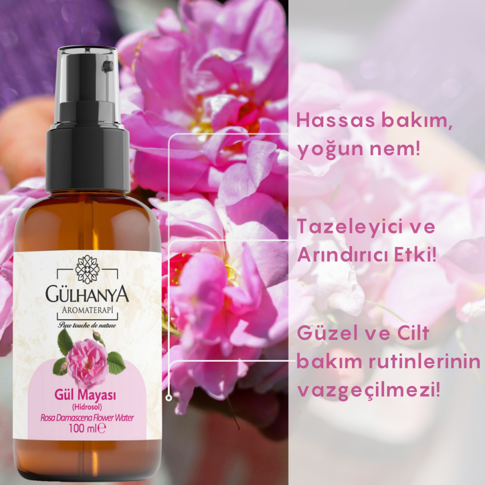 Gül Mayası 100ml (Gül Yağı İçeren Gül Suyu Sıkılaştırıcı, Aydınlatıcı ve Arındırıcı Tonik)