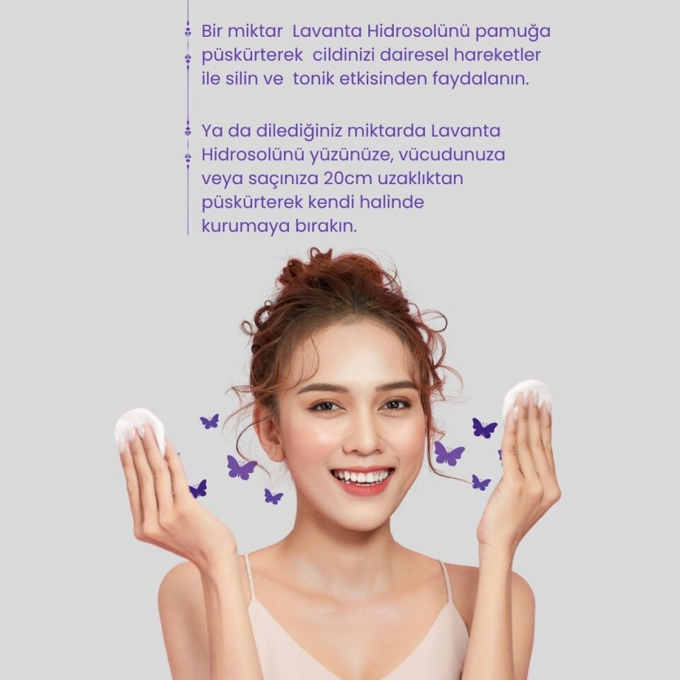 Lavanta Hidrosolü 100ml (Lavanta Suyu Canlandırıcı ve Besleyici Tonik)