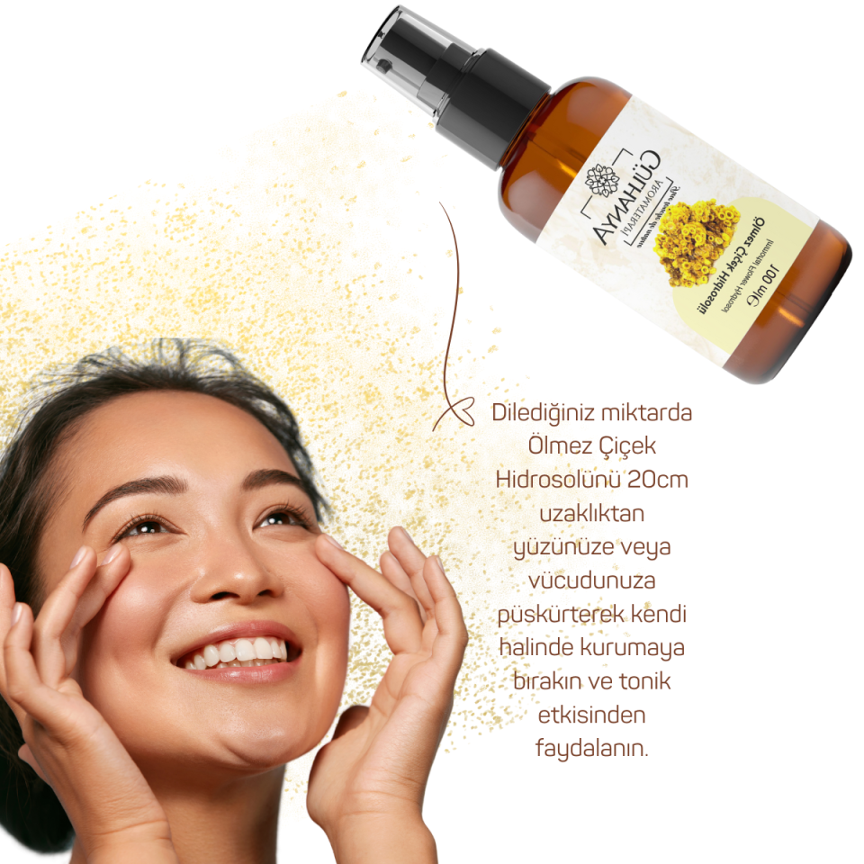 Ölmez Çiçek Hidrosolü 100ml (Ölmez Çiçek Suyu Kırışıklık Karşıtı Tonik)