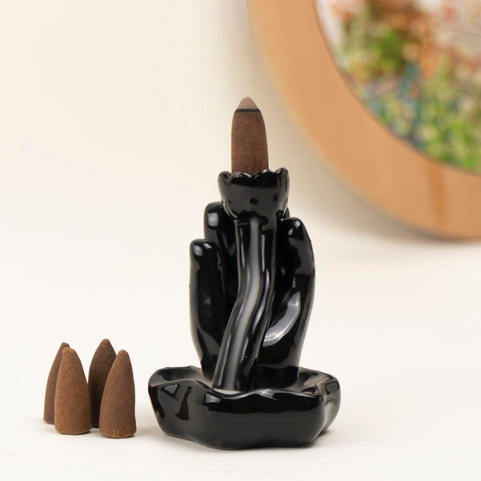 Zen Temalı Seramik Şelale Tütsülük
