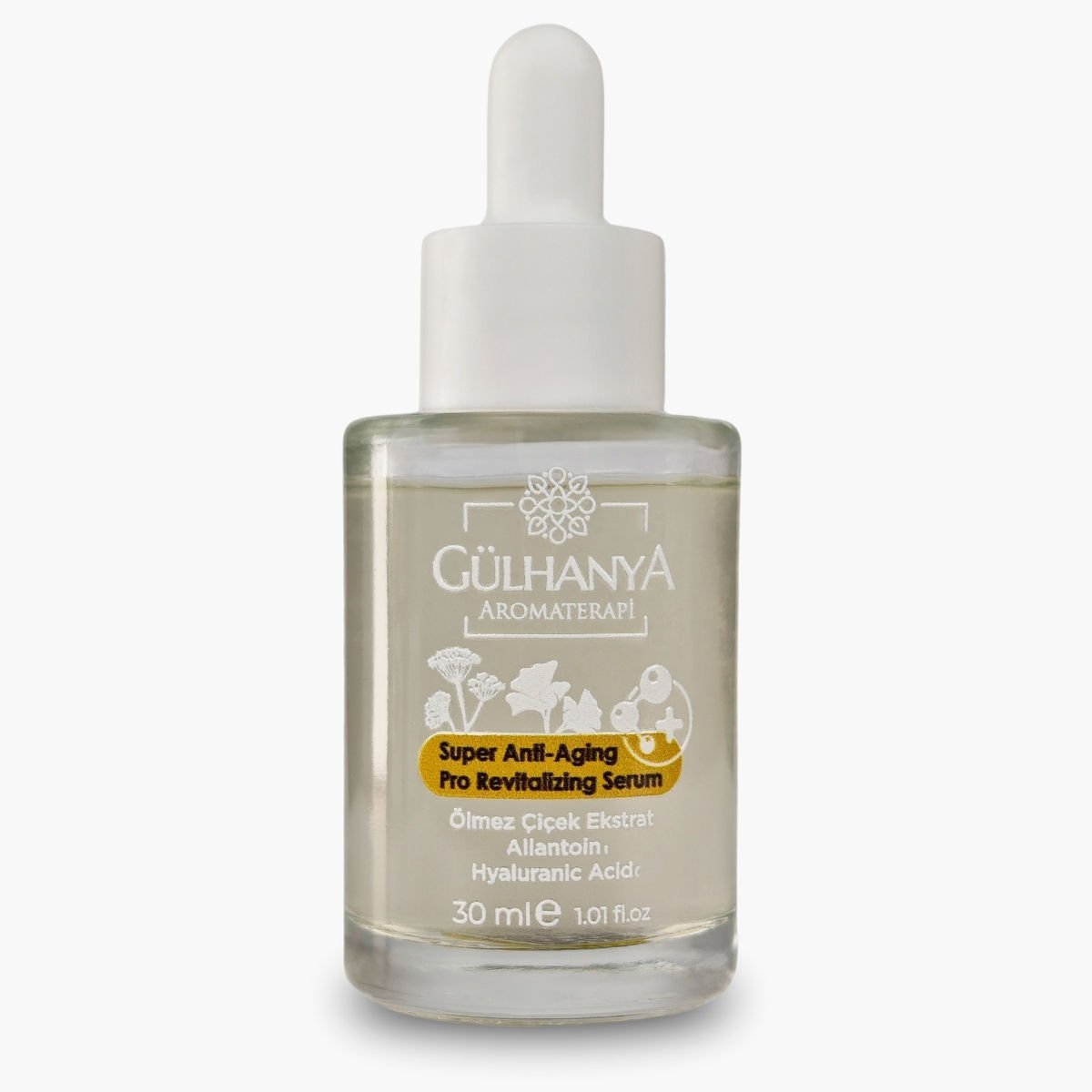 Ölmez Çiçek - Hyalüronik Asit ve Allantoin içerikli Gözenek Sıkılaştırıcı ve Yaşlanma Karşıtı Serum