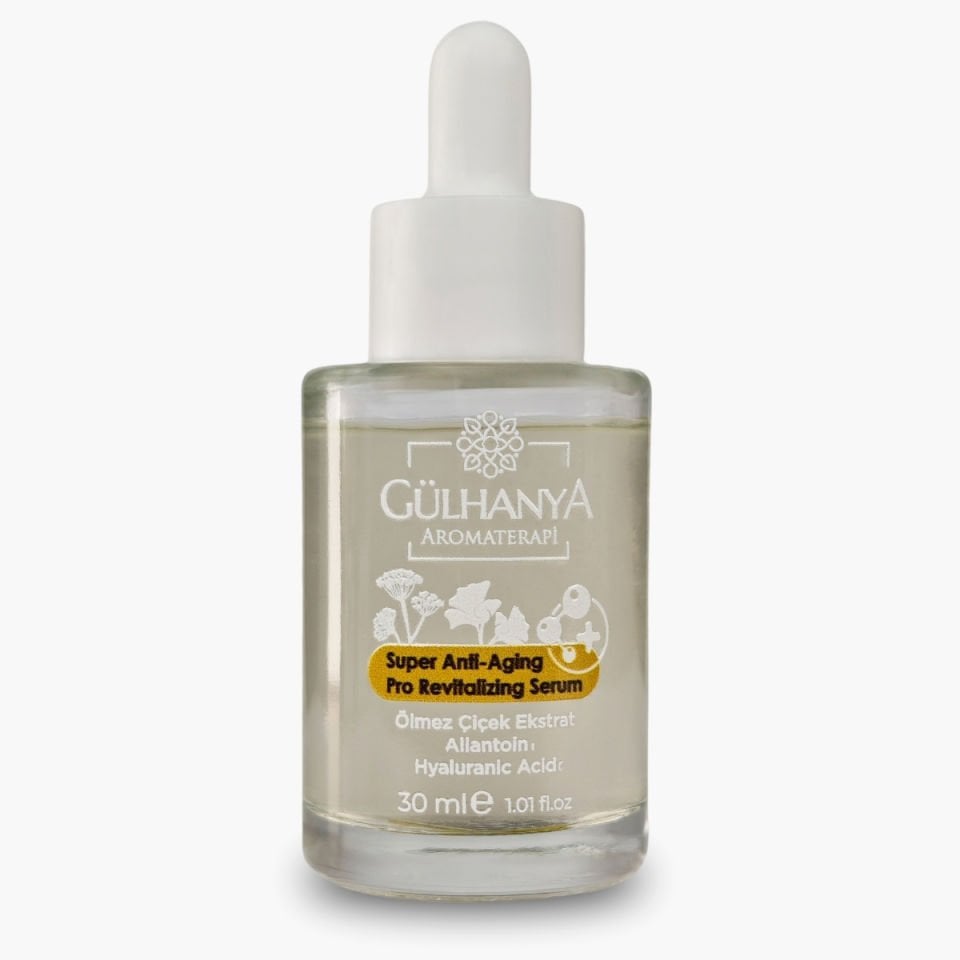 Super Anti-Aging Pro Revitalizing Serum (Gözenek Sıkılaştırıcı ve Anti-Aging Etki) Ölmez Çiçek + Hyaluronic Acid + Allantoin