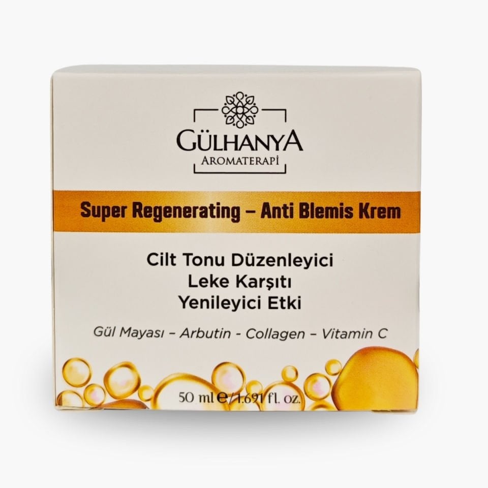 Super Regenerating-Anti Blemis Krem (Cilt Tonu Düzenleyici ve Yenileyici Etki) Gül Mayası + Arbutin + Collagen