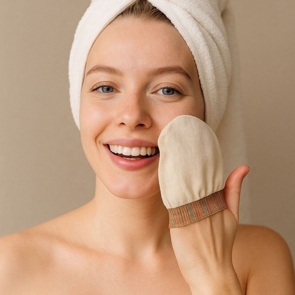 Doğal İpek Yüz Kesesi - Peeling Eldiveni